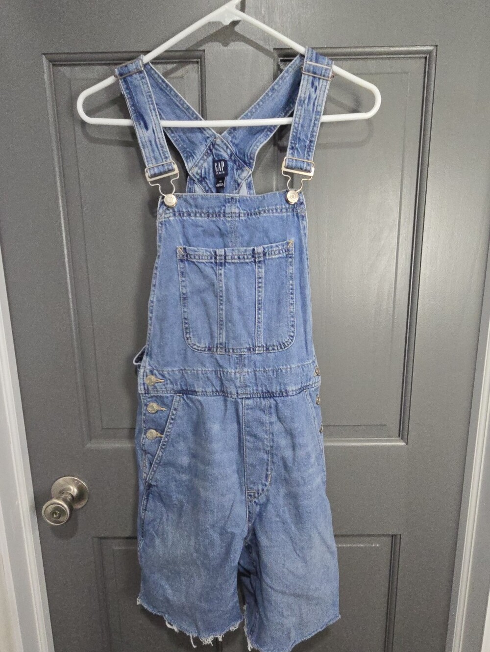 GAP Denim Cutoff Shorts Overalls XS